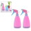 2 pcs pink plastic watering cans with adjustable spray for plants 2