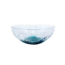 creative glass heart bowl for fruit salad serving