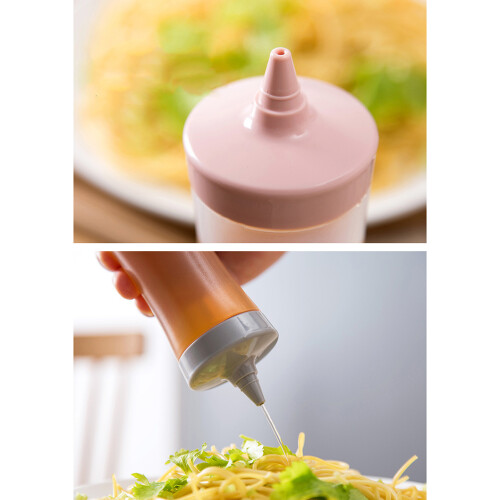 squeeze bottle for condiments sauce jam ketchup reusable pink 1