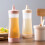squeeze bottle for condiments sauce jam ketchup reusable pink 6