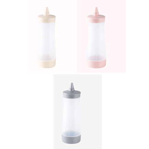 squeeze bottle for condiments sauce jam ketchup reusable pink