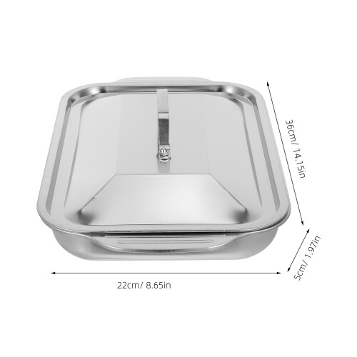 stainless steel deep rectangular roasting pan for family gatherings 2