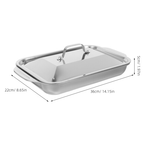 stainless steel deep rectangular roasting pan for family gatherings 1
