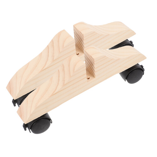 wooden room divider base with wheels 2 pcs freestanding screen support