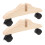 wooden room divider base with wheels 2 pcs freestanding screen support 9