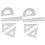 2 Set of 4pcs metal ruler protractor triangle plate 1