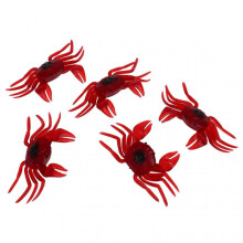 5PCS Simulated Crab Bait Soft Silicone Portable Reusable Artificial Fishing Lure for Angling Red