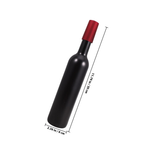 2 pcs empty red wine storage bottles with stoppers, black 1
