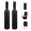 2 pcs empty red wine storage bottles with stoppers, black 9