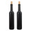 2 pcs empty red wine storage bottles with stoppers, black 10