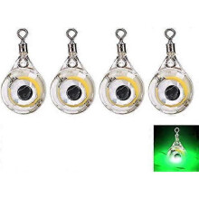 4pcs LED Deep Drop Underwater Fishing Flashing Light Bait Lure Squid, 500hrs Lifespan, 600M Deep