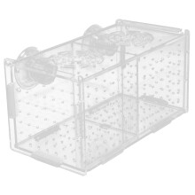 caja aislamiento transparente para cría en acuario con ventosas