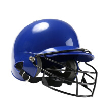 Batting Helmet With Facemask For Men And Women Outdoor Sports Softball Helmet Protective Gear Face Guard Blue