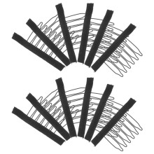peinetas para peluca acero inoxidable 6 dientes ocultar pelo negro