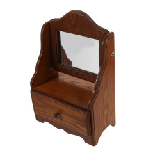 Wooden hd swivel desk makeup mirror with drawer for bedroom vanity