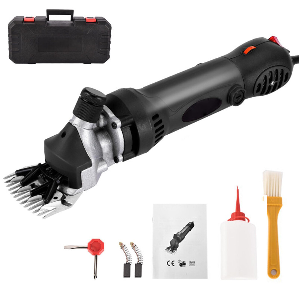 900W Electric Sheep Shears Easy Assembly 6-Speed Professional Heavy Farm Livestock Haircut Trimmer For Sheep Black