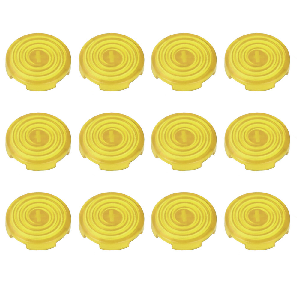 12Pcs Arcade Button Covers For Cross Switches, 20.2Mm Yellow 3291351561785