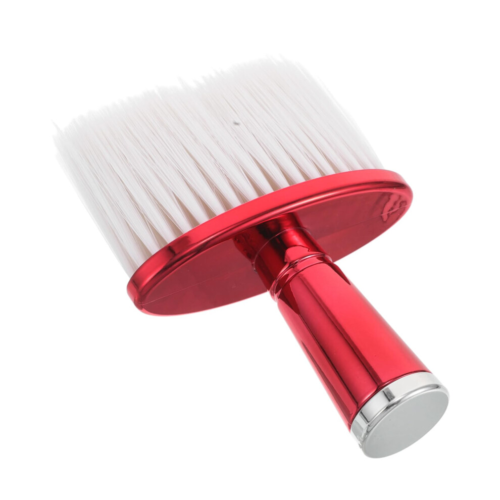 Soft Bristle Barber Duster Brush Nylon Neck Cleaning Tool For Barbers And Hairdressers Electroplated Finish