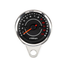 Odometer Gauge Motorcycle Tachometer Backlit 12V Universal Tachometer 13000 RPM Color-Si
