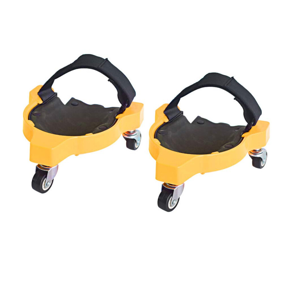 Rolling Knee Pads With Wheels For Construction Work Site Yellow Professional Grade 9084446048292