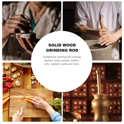 Crushing Tool Multifunctional Kitchen Grinding Rods Wood Color 1