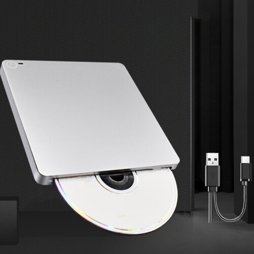 usb external cd burner set for home office use silver 2