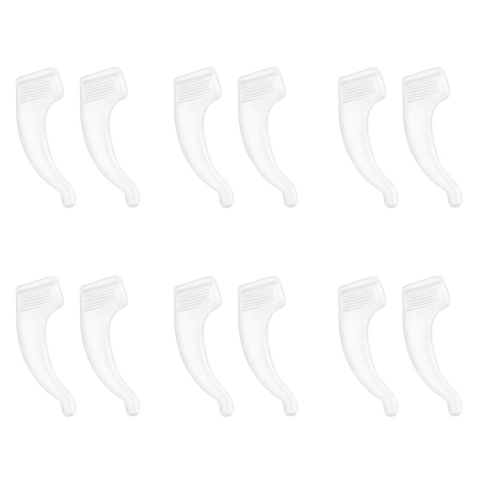 Aboofan 20 Pairs Silicone Eyeglass Ear Pads Anti-Slip Transparent Temple Tips