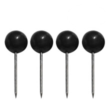 300 pcs black map tacks plastic pearl head steel point for corkboard fabric