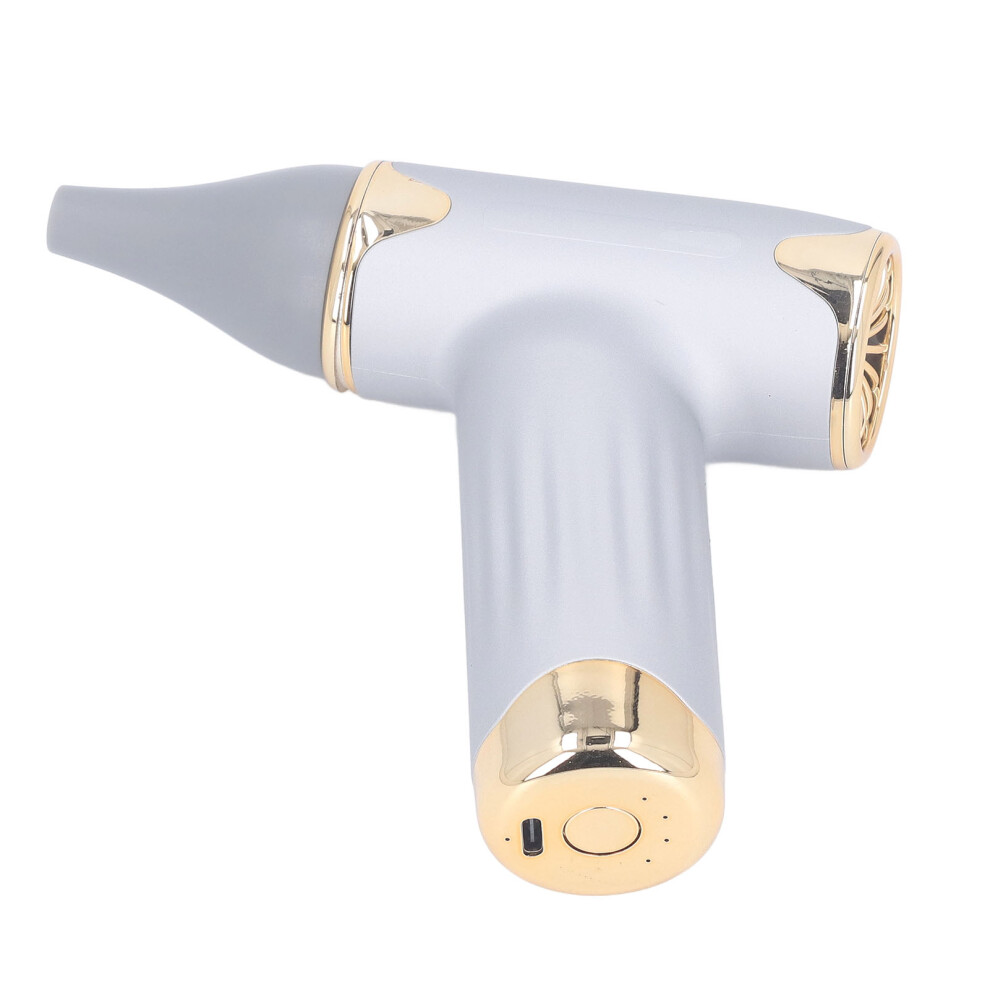 Silver 60W Handheld Hair Dryer With 1100Mah Battery, 4 Gears,