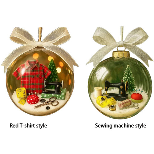(sewing machine) Elegant Snow Globe Ornament For Sewing Enthusiasts Tree Holiday 2