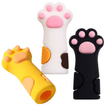 3Pièces Protège-Ciseaux En Silicone Coloré Chat Pattes Pour