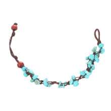 fashion stone anklet woven rope ankle chain with pendant