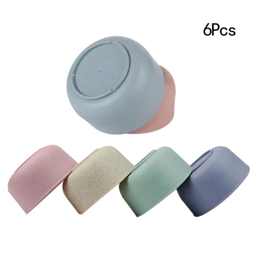 6pcs straw baby bowls, children's tableware set, random colors 1
