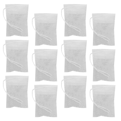 100pcs fiber tea filter drawstring bags for loose leaf tea