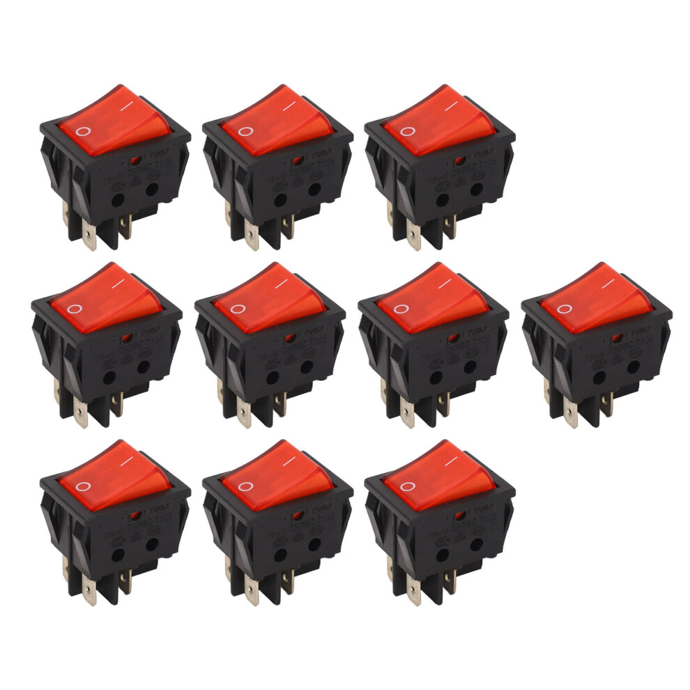 10Pcs Led Square Rocker Switch 2-Position 4 Pin On/Off 16A/20A 9371351564543