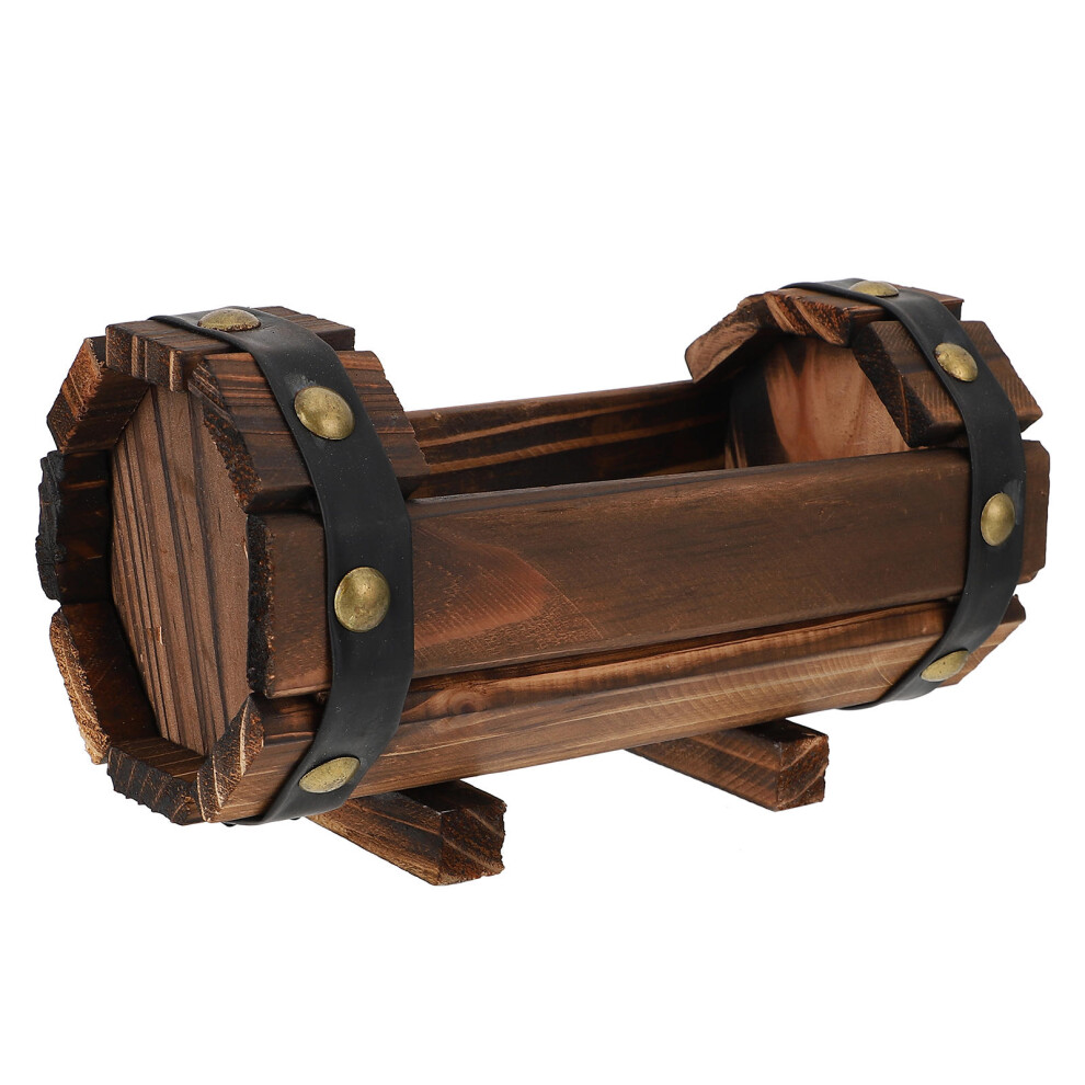 1pc outdoor carbonized wood flower box for succulents-image-OPC-PKPS8XW-NEW