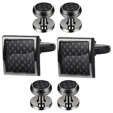 6 pcs men's cufflinks and shirt studs set, tuxedo gift