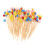 200Pcs Creative Assorted Color Bamboo Picks for Fruit and Cocktail Use 3