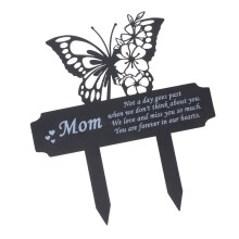 Metal Butterfly Memorial Stake for Gravesite Outdoor Decoration