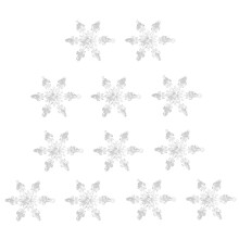24Pcs Snowflake Hanging Crafts White Xmas Decor for Home Party Scene