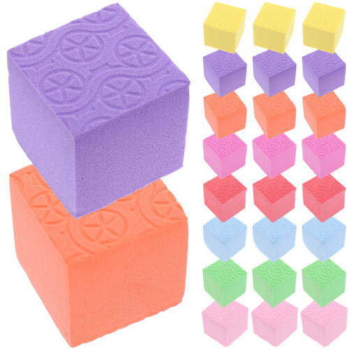 250 Pcs Colorful Foam Building Blocks Square Cube Teaching Aid 1