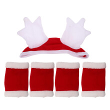 christmas horse costume with santa hat and leg wraps for parades parties