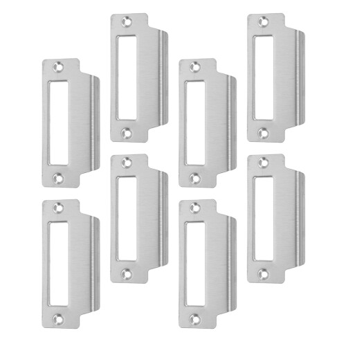 Door Latch Guard Plate 8pcs Silver 10x4.5in For Home Security