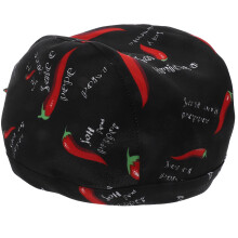 Creatieve comfortabele koksmuts met chili-print keukenpersoneel