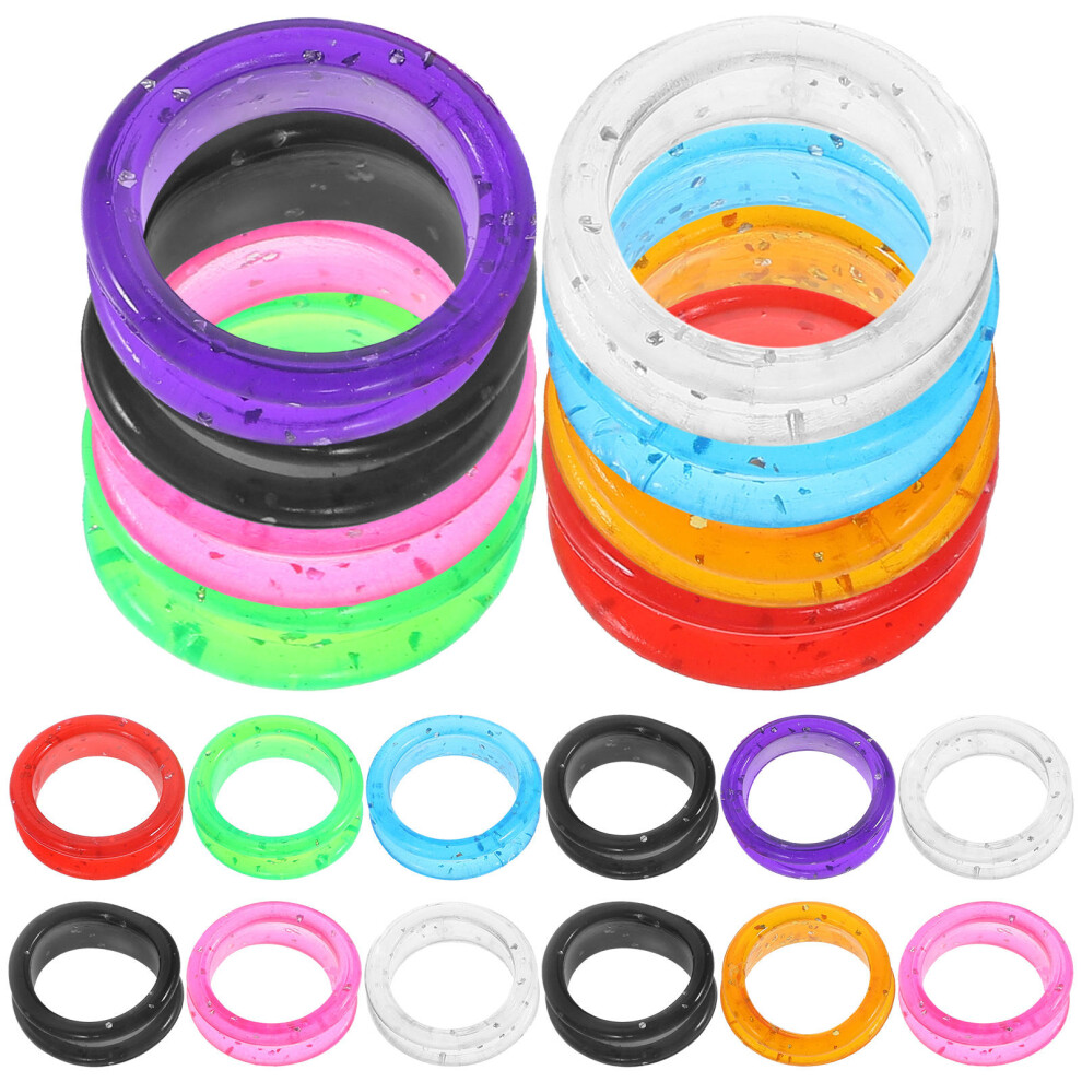 Artibetter 20Pcs Silicone Grooming Scissor Finger Rings For Hair Trimming