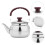 stainless steel tea kettle 0.75l practical boiling teapot 6