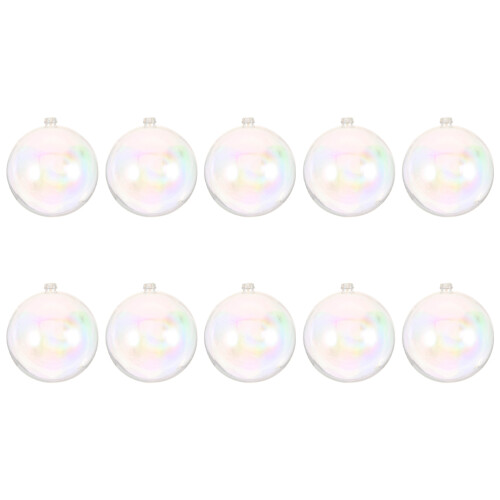 30 Pcs Clear Iridescent Shatterproof Ornament Balls for Christmas Tree