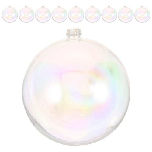 30 Pcs Clear Iridescent Shatterproof Ornament Balls for Christmas Tree 1