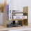 Wooden Bookshelf Storage Rack for Home Office Study Light Walnut 6