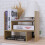 Wooden Bookshelf Storage Rack for Home Office Study Light Walnut 3